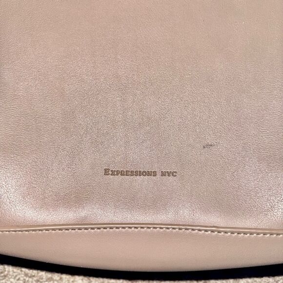 Expressions NYC Madison Ave Large Tote Bag Purse Beige Crossbody Handbag - Picture 8 of 8